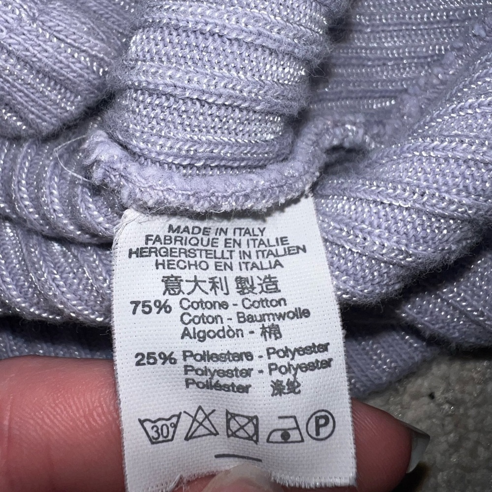 Lavender Ribbed Button-Up Cardigan - Picture 4 of 6
